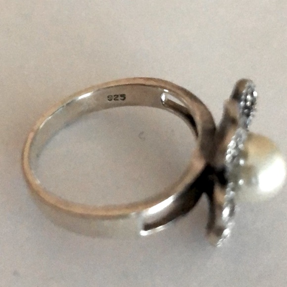Pearl on Silver Sterling 925 ring - Picture 2 of 6